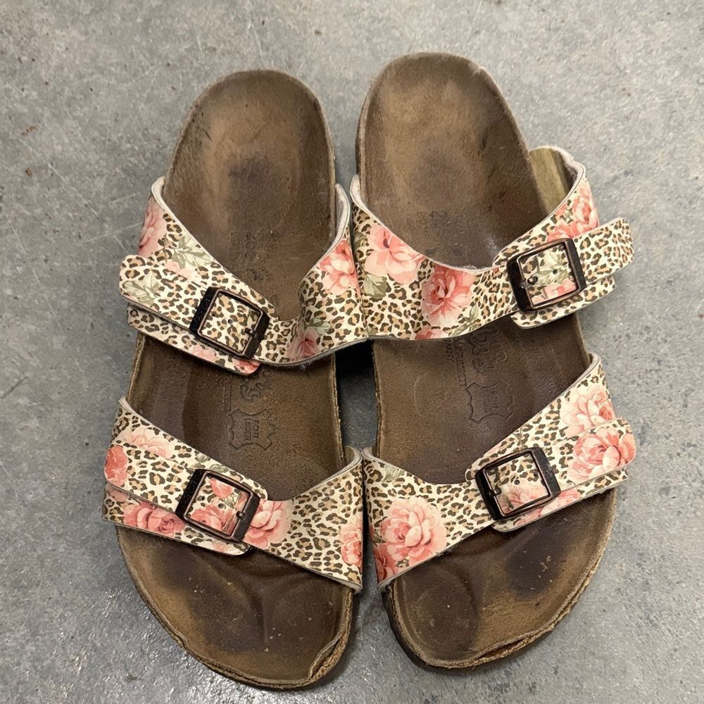 Birkenstock Floral Leopard Sandals